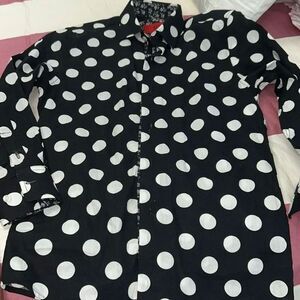 Elie balleh boys black And white dress shirt sz 12